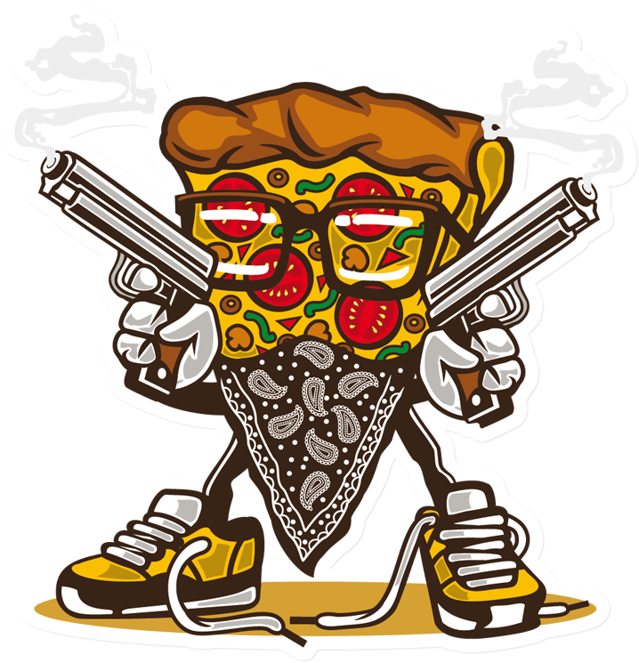 Gangster Pizza Character Art