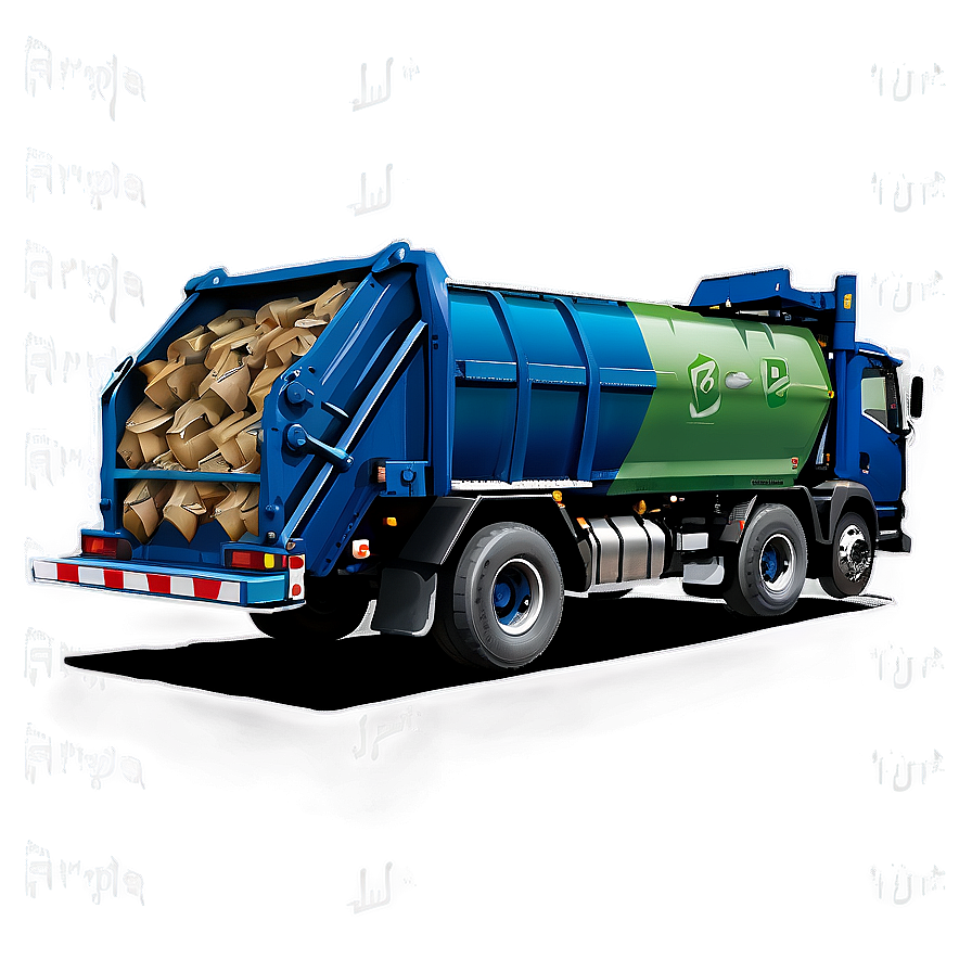 Garbage Truck At Night Png Uti