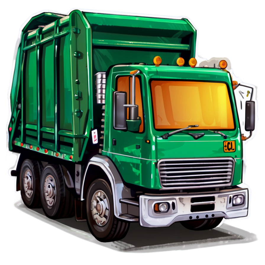 Garbage Truck Illustration Png 97