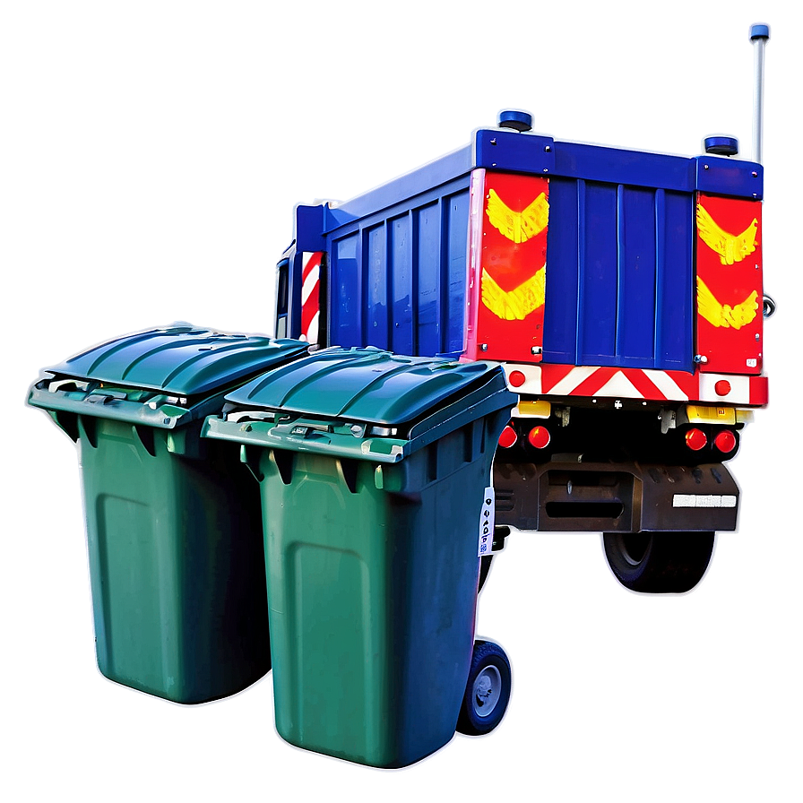 Garbage Truck With Bins Png 20