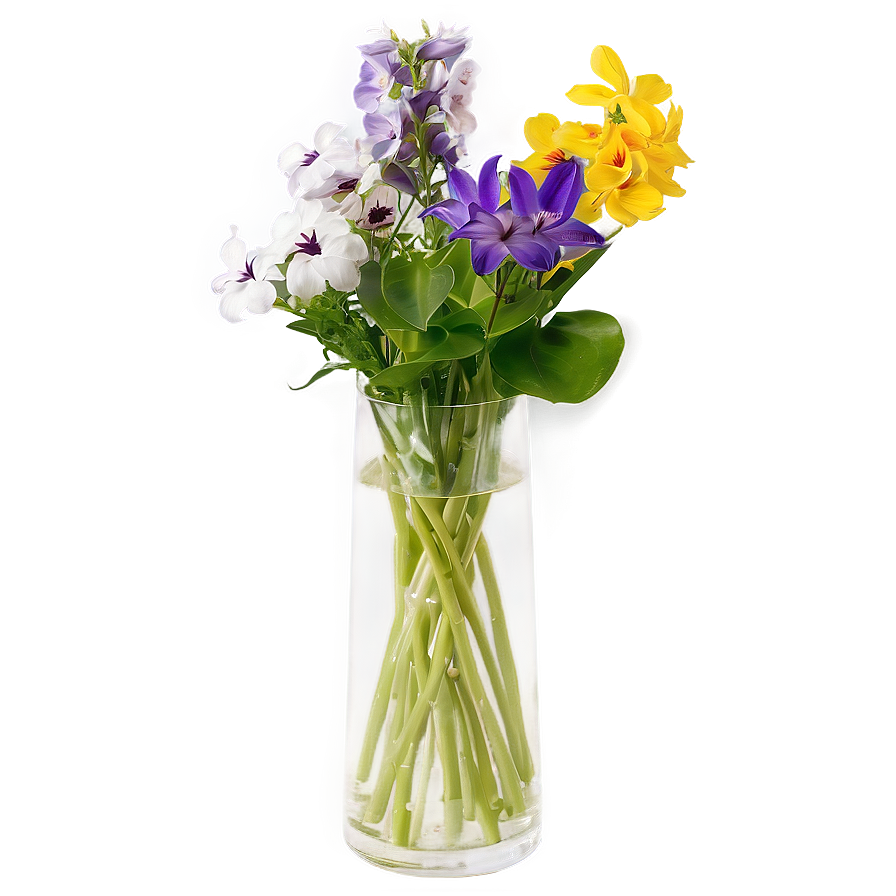 Garden Flowers In Vase Png 87