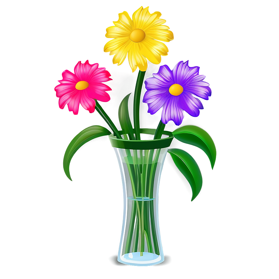 Garden Flowers In Vase Png Ptd87