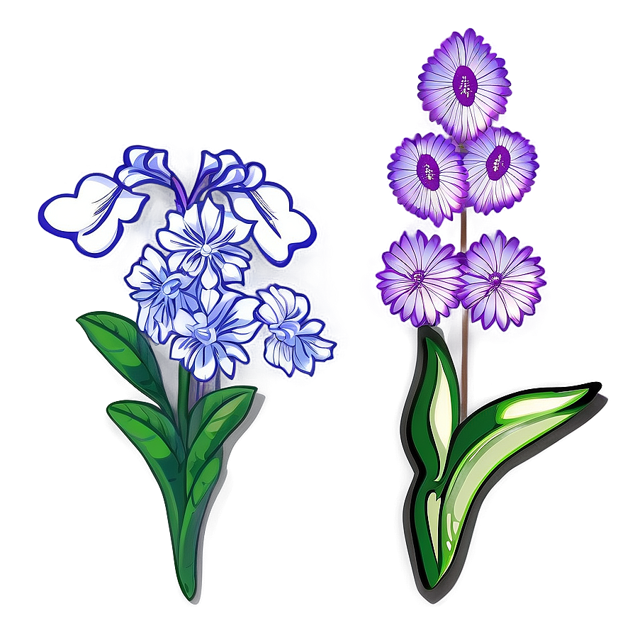 Garden Inspired Flower Drawing Png Isd