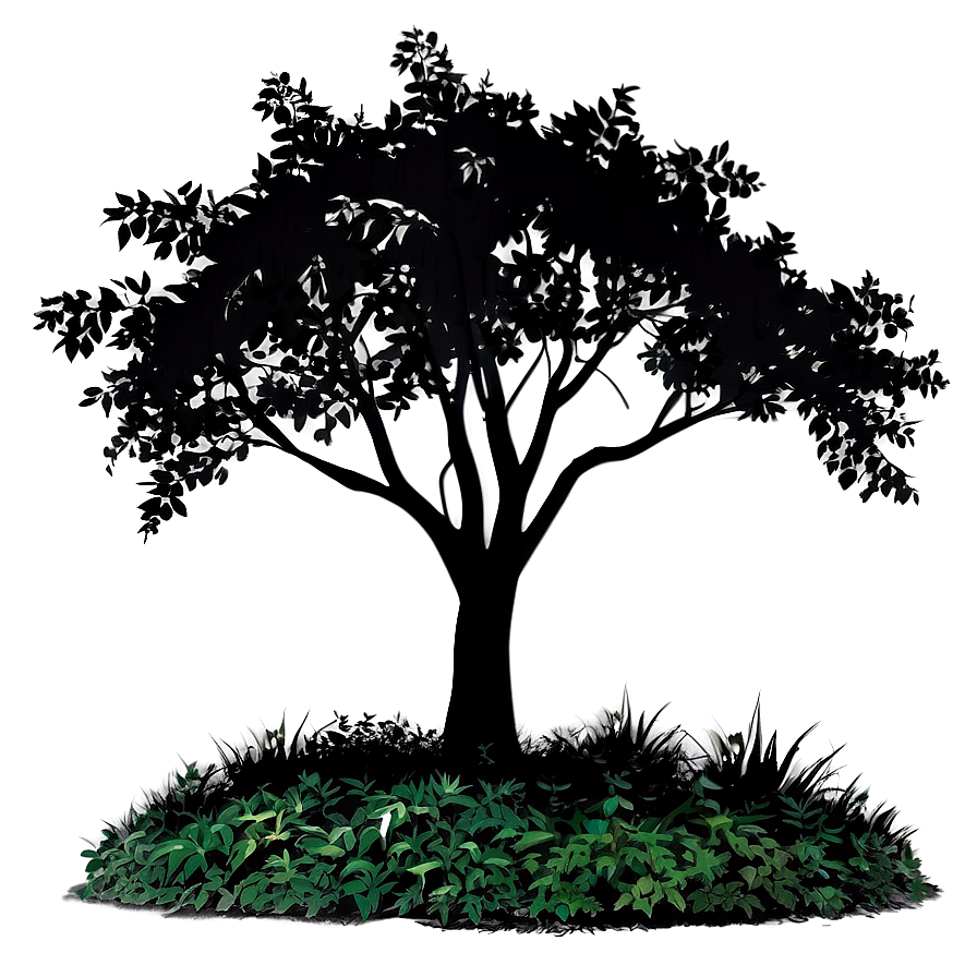 Garden Tree Silhouette Png Aos