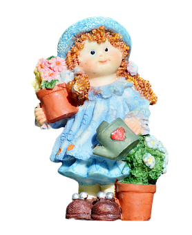 Gardening Girl Figurine