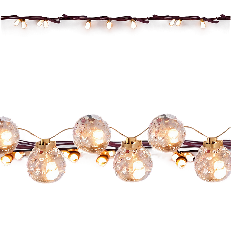 Garland Christmas String Lights Png 11