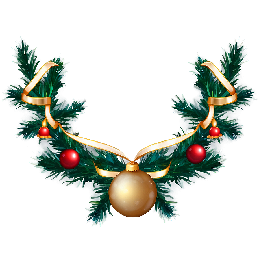 Garland With Ornaments Png 05242024