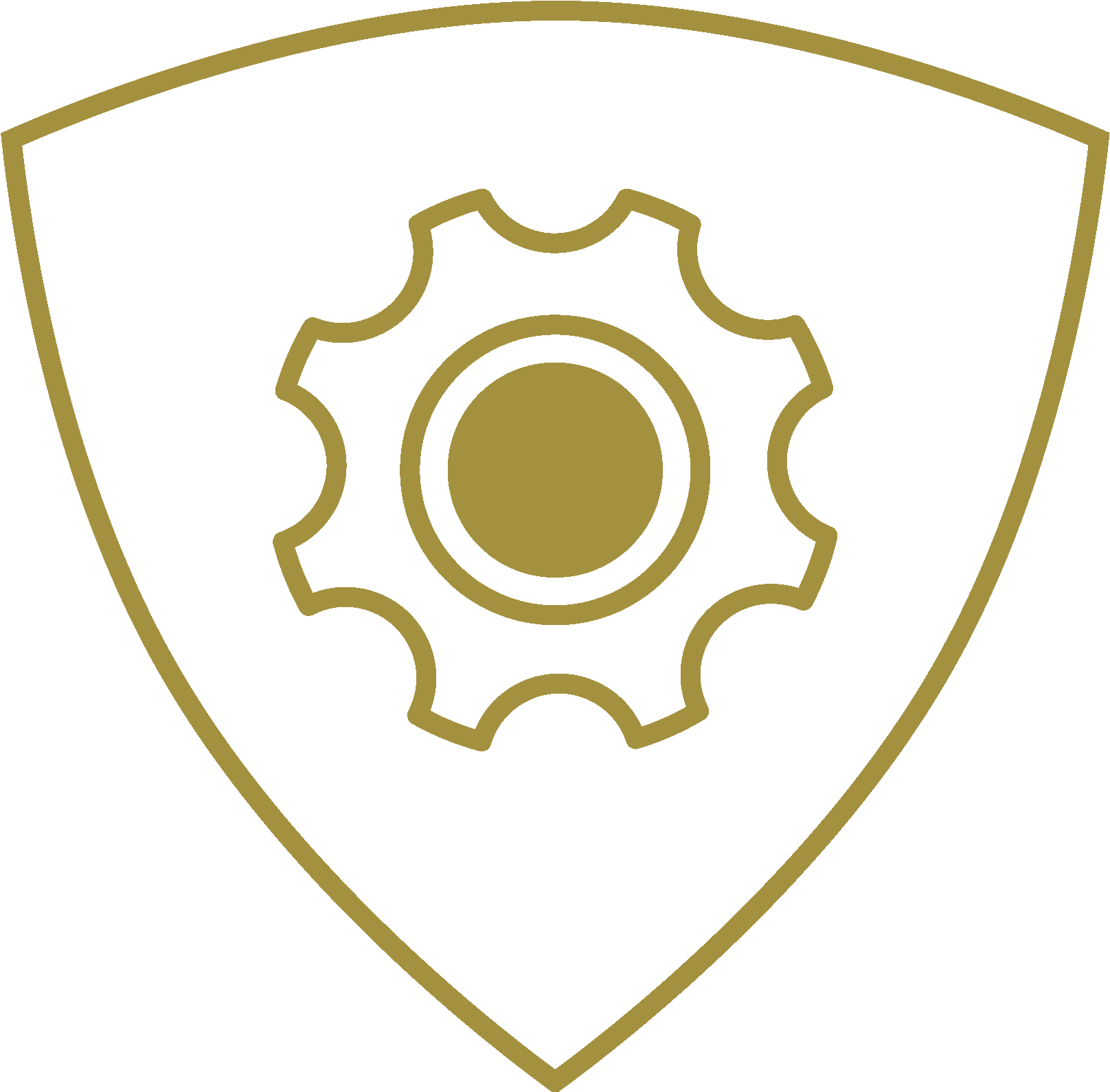 Gear Shield Icon Graphic