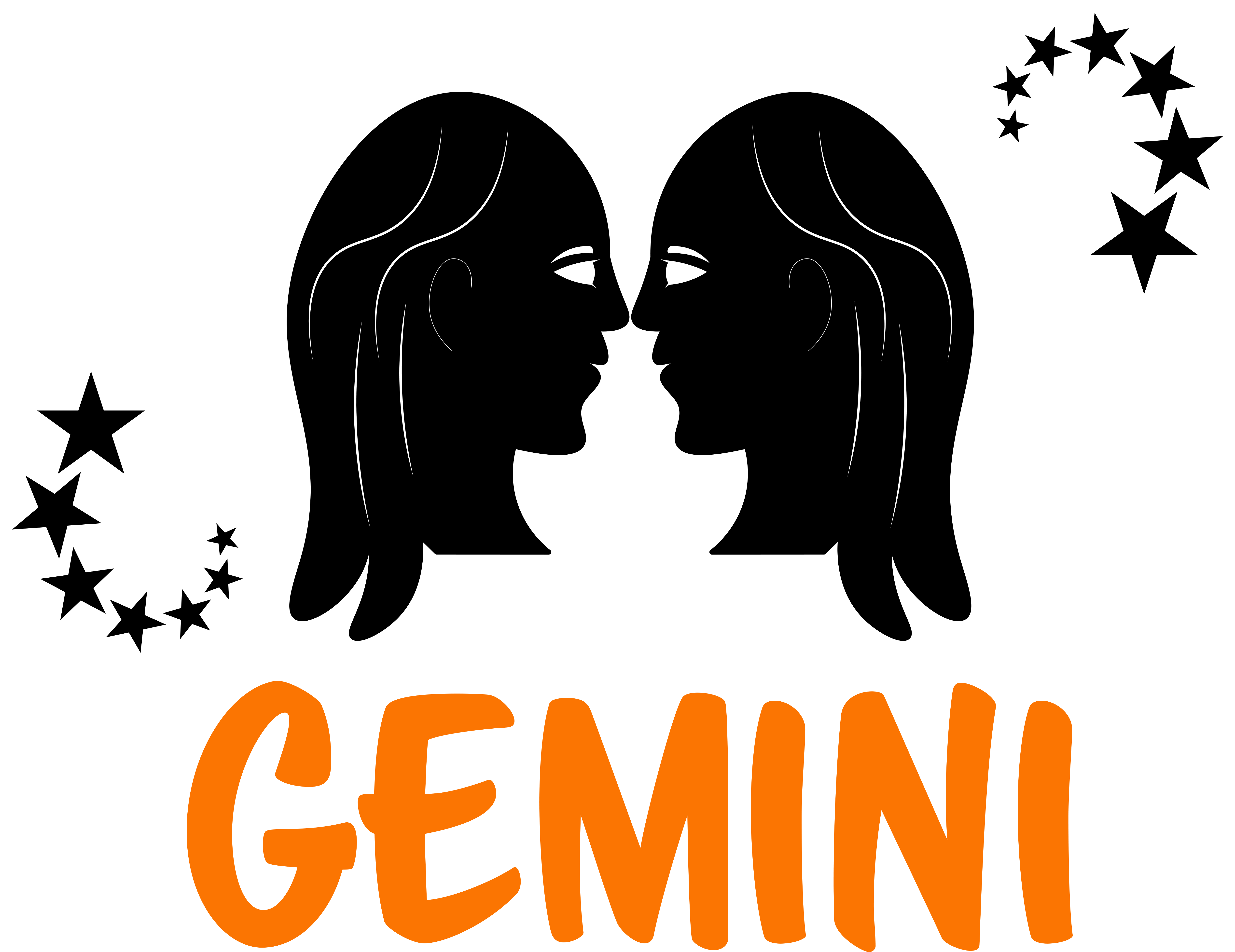 Gemini Zodiac Sign Twins Illustration