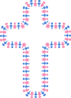 Gender Symbol Cross Pattern
