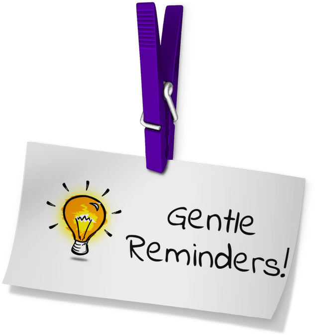 Gentle Reminders Note Clipart