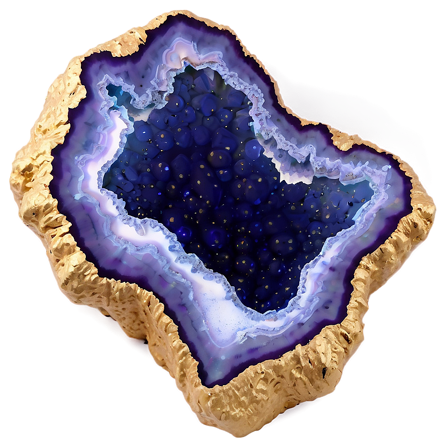 Geode With Metallic Edges Png Swm82