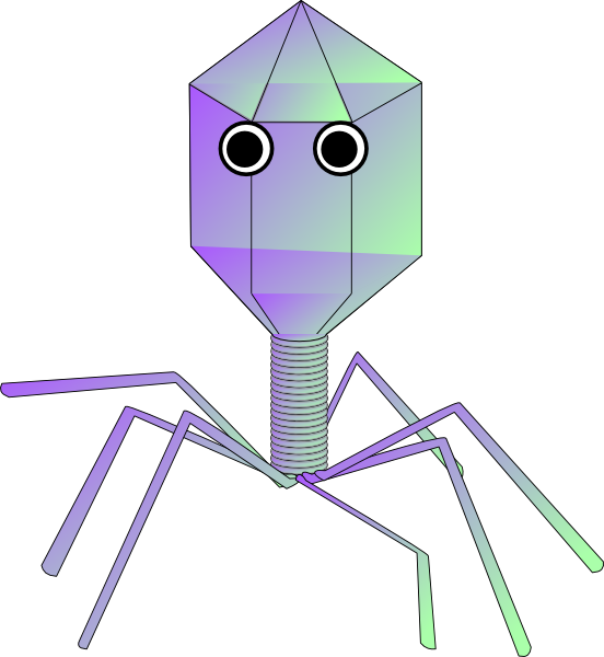 Geometric Bacteriophage Illustration