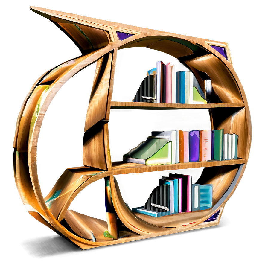 Geometric Bookshelf Png 68