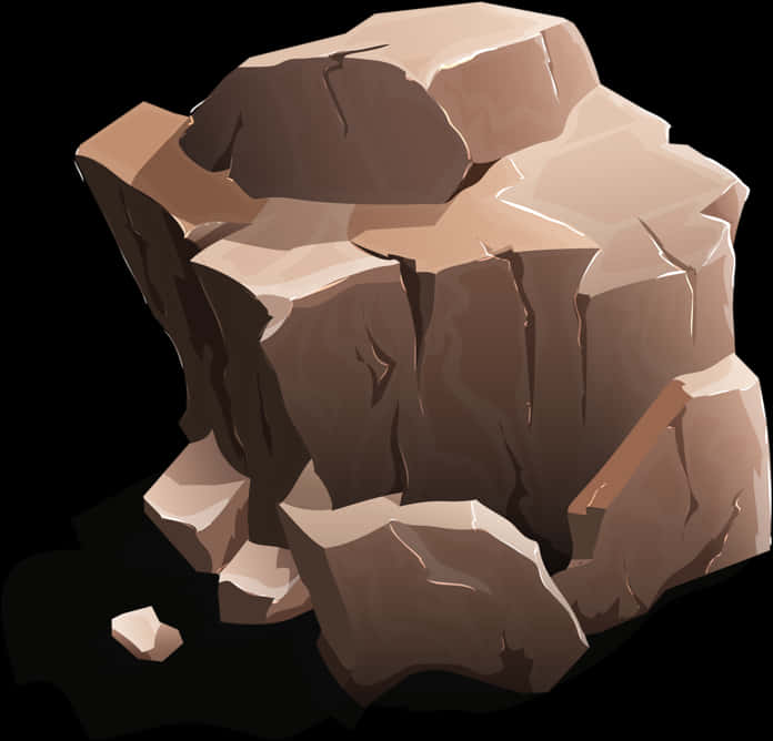 Geometric Boulder Illustration