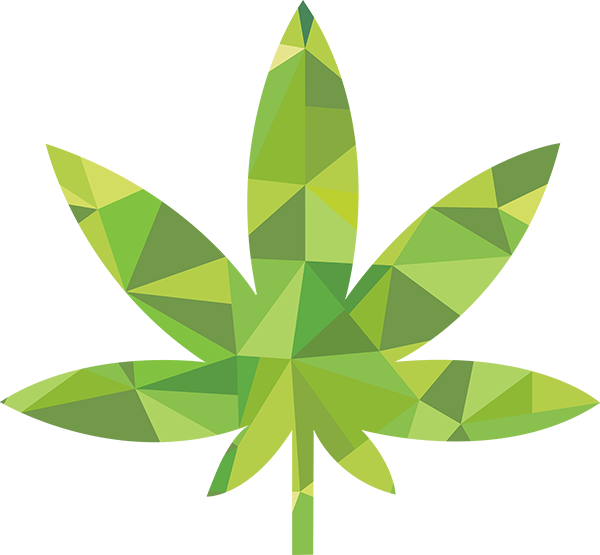 Geometric Cannabis Leaf Graphic