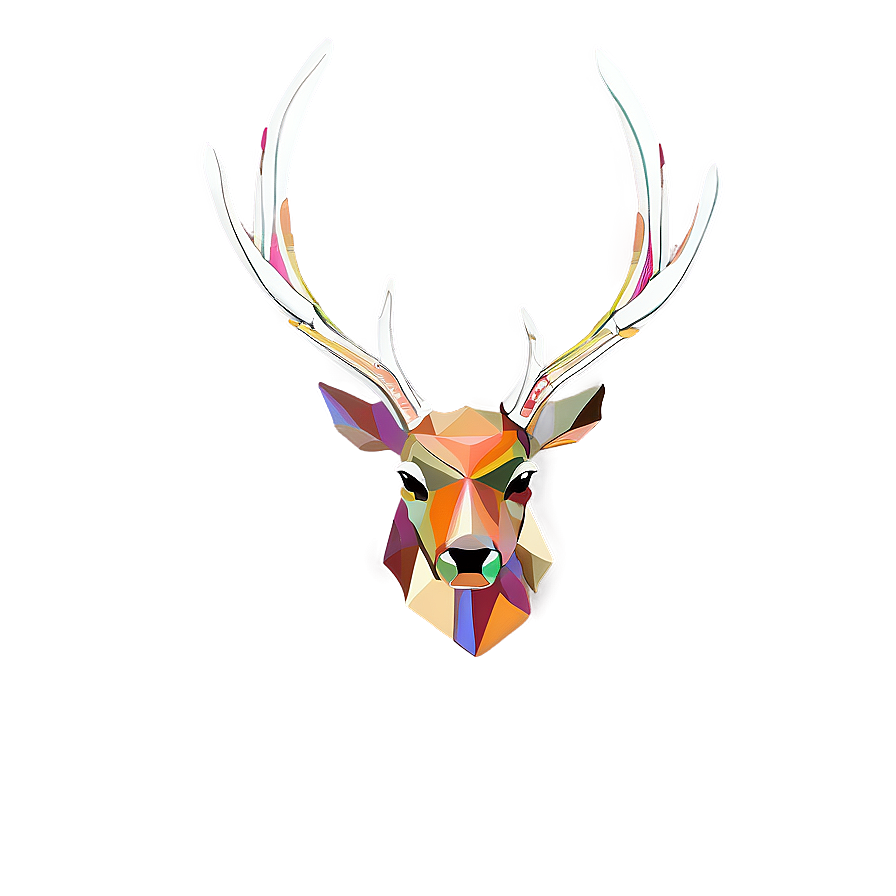 Geometric Deer Antler Png 06122024