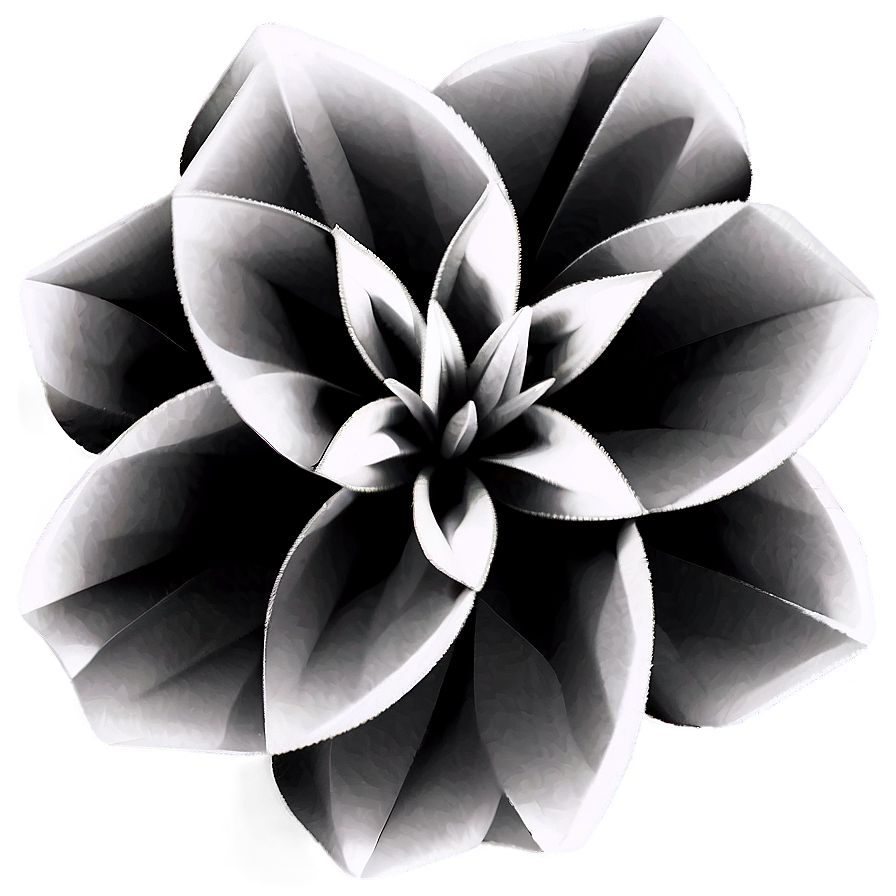Geometric Flower Black And White Png Lgf7