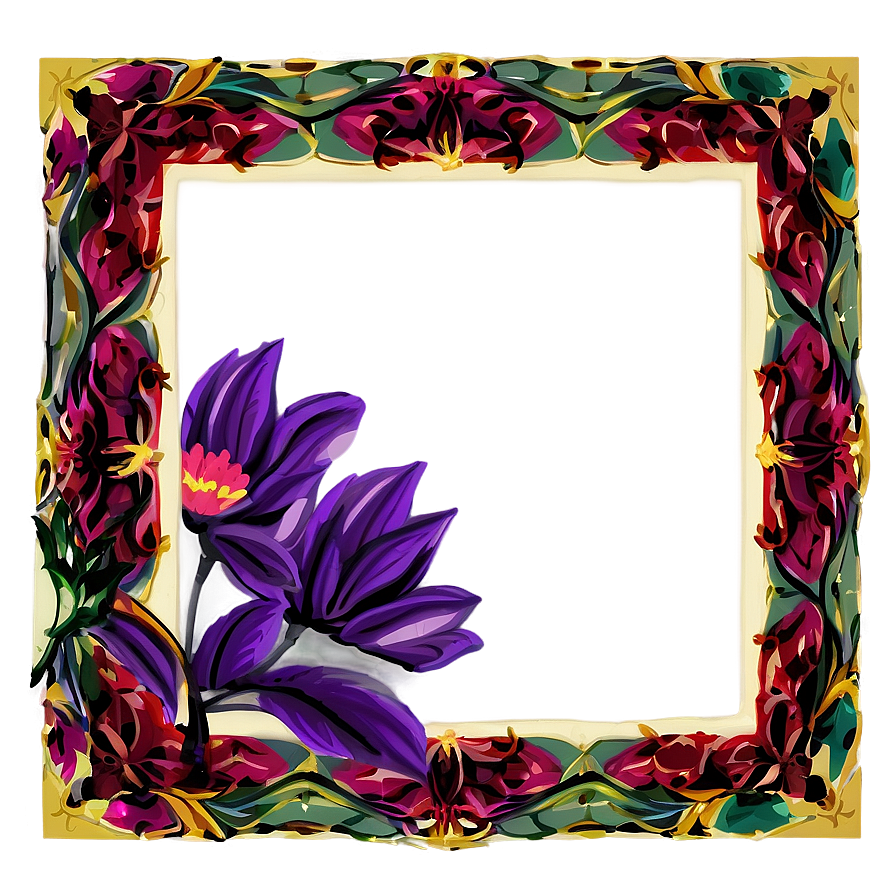 Geometric Flower Frame Png Rnm