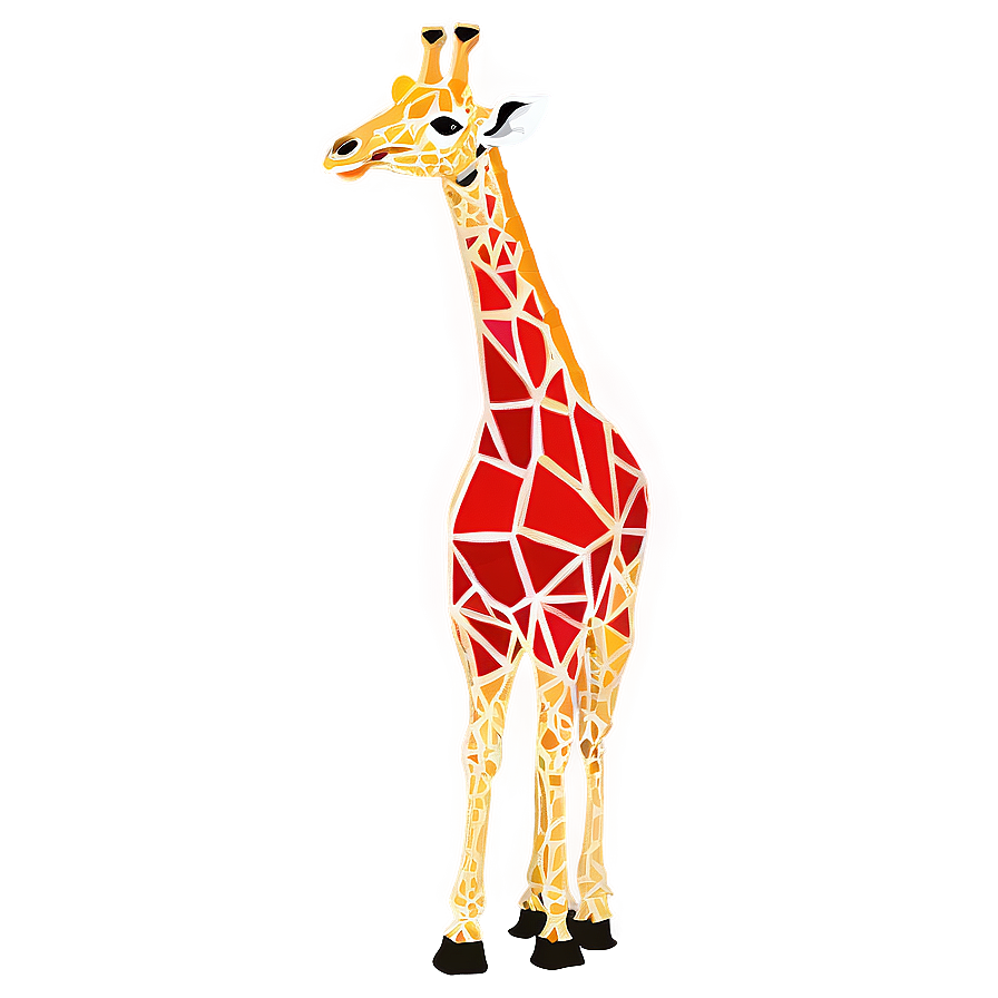 Geometric Giraffe Outline Png Mvh41