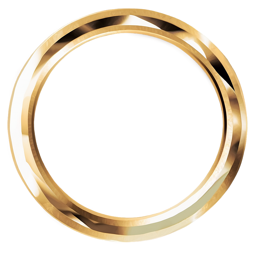 Geometric Gold Circle Frame Png Uql