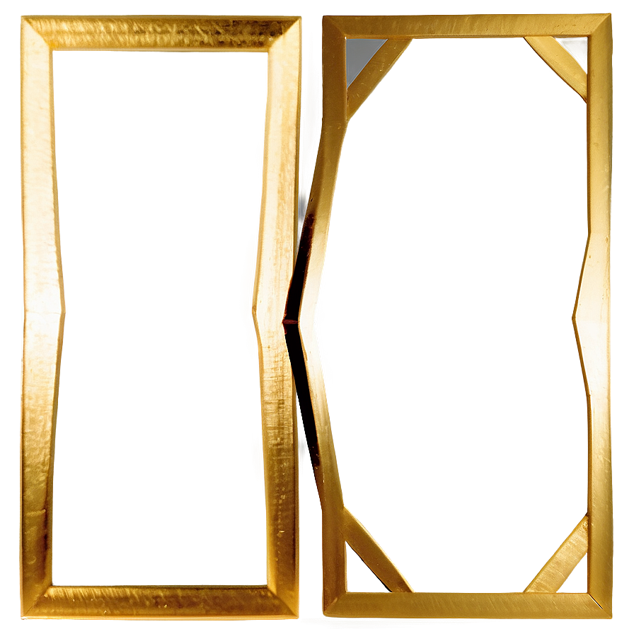 Geometric Gold Frame Png 05042024