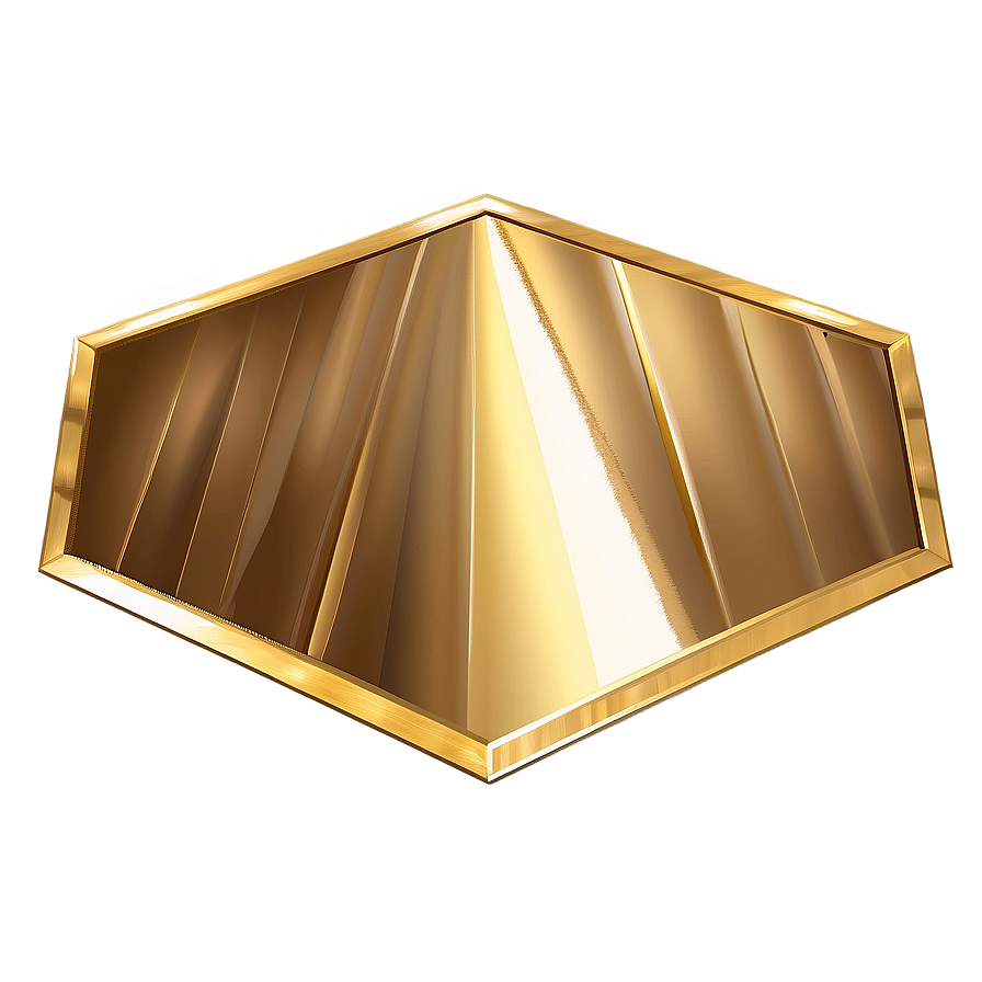 Geometric Gold Plate Png Rxn57