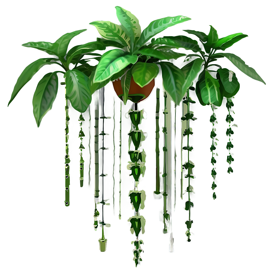 Geometric Hanging Plant Png 38