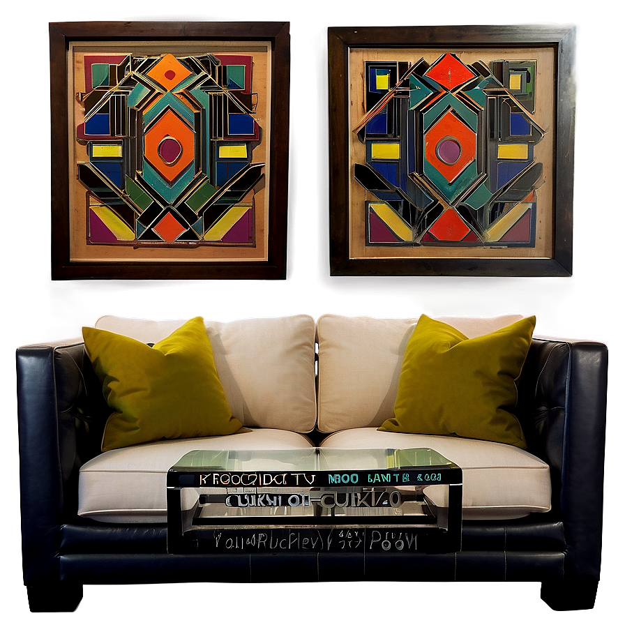 Geometric Living Room Accents Png 99
