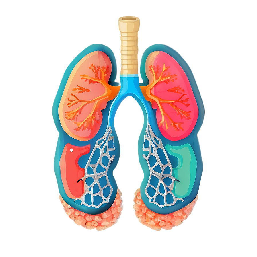 Geometric Lungs Illustration Png 52