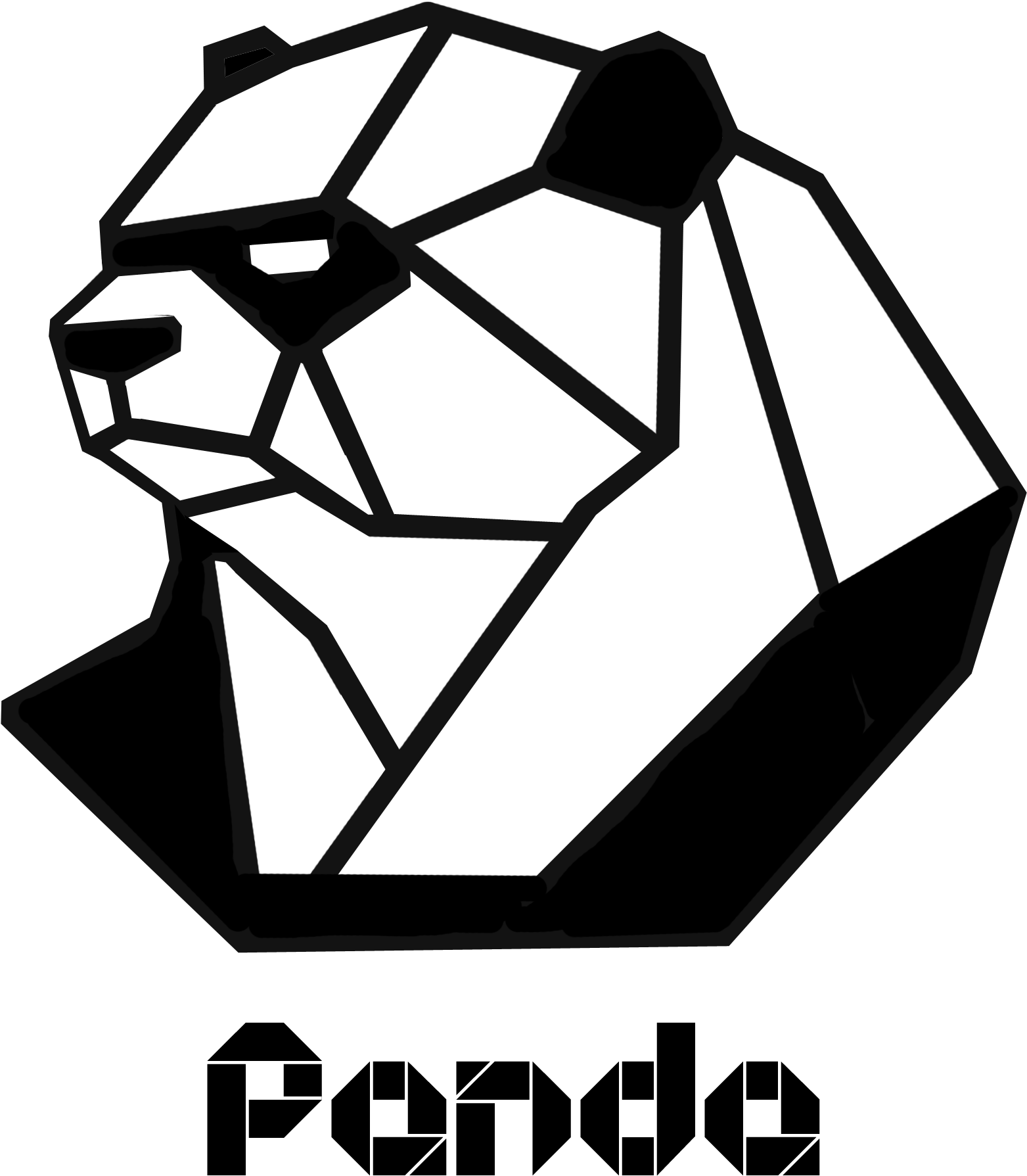 Geometric Panda Logo