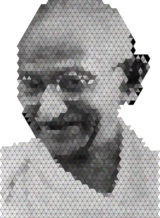 Geometric Portrait Mahatma Gandhi