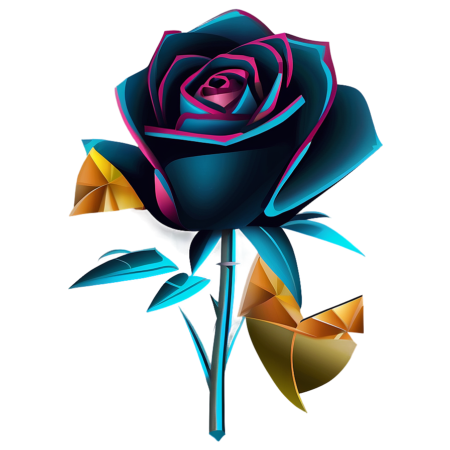 Geometric Rose Vector Png 29