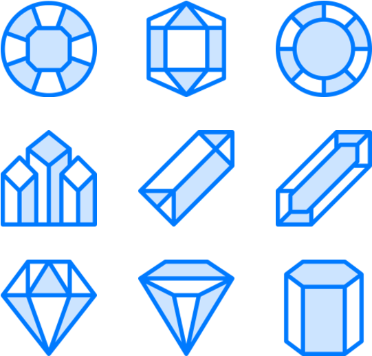 Geometric_ Shapes_ Collection_ Blue_ Lineart