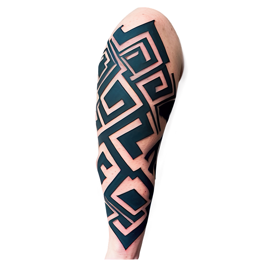 Geometric Sleeve Tattoo Png Dvk