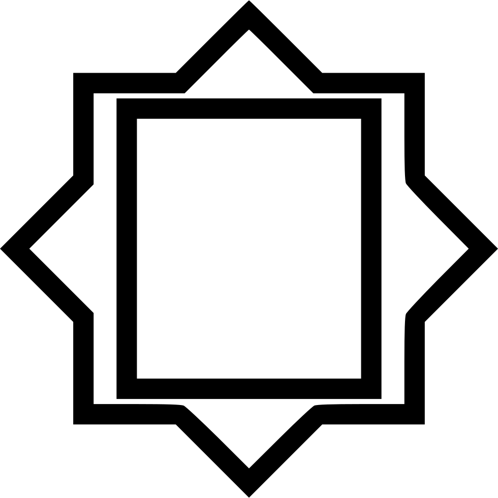 Geometric Star Frame Vector