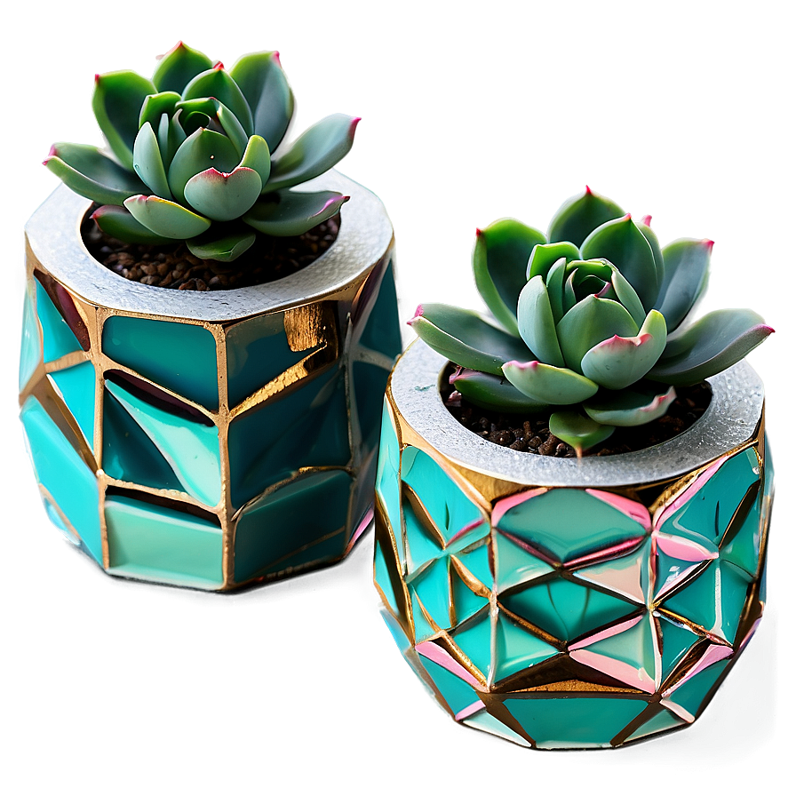 Geometric Succulent Holders Png 91