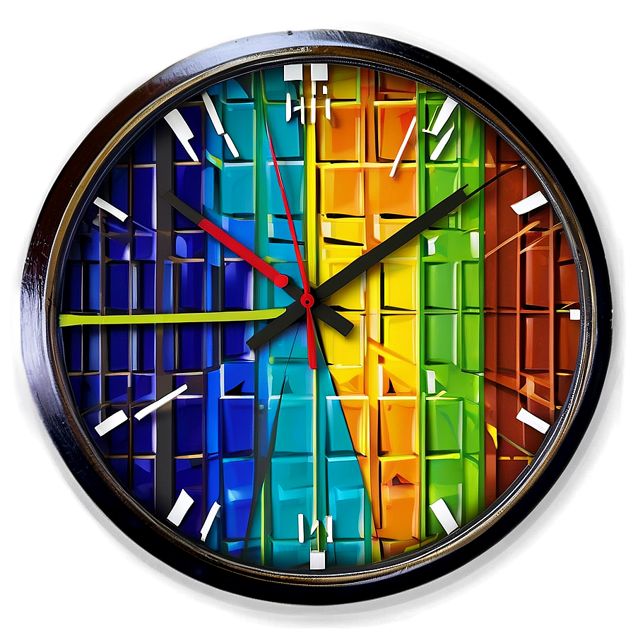 Geometric Wall Clock Png Tte