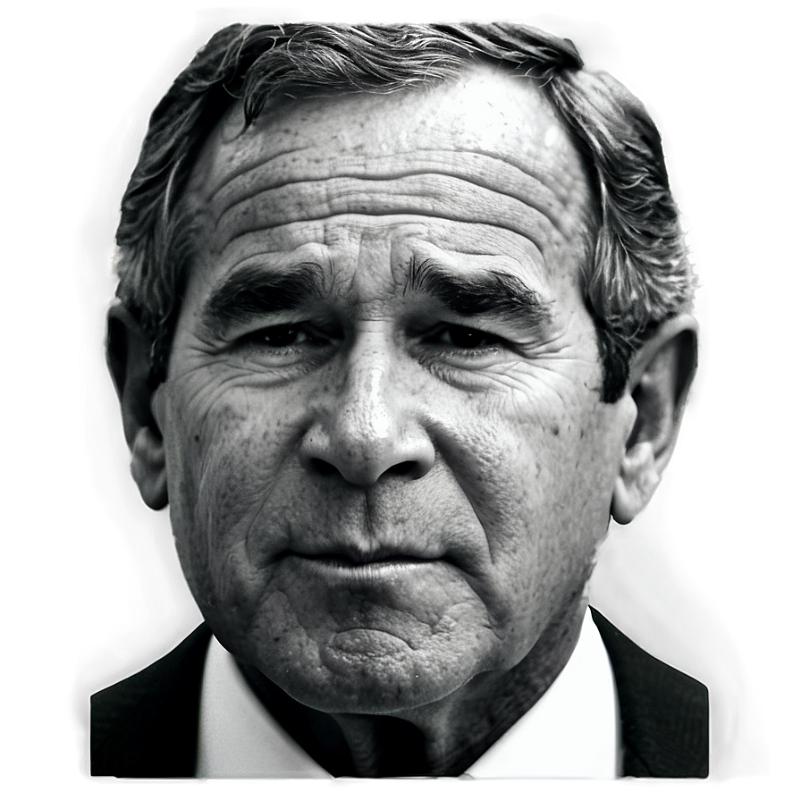 George Bush Black And White Png Ols9