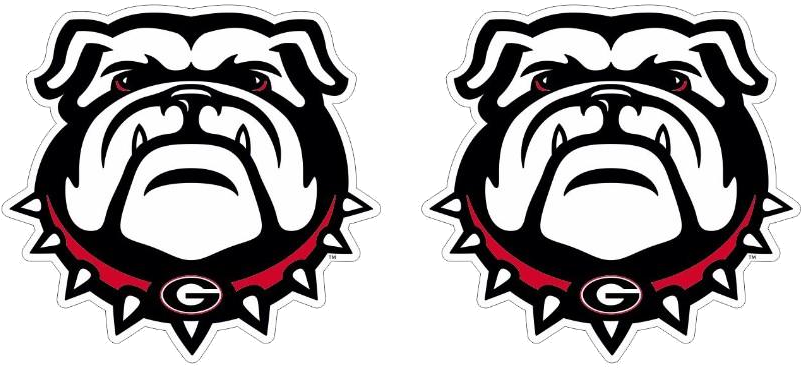 Georgia Bulldogs Logo Twin Emblems