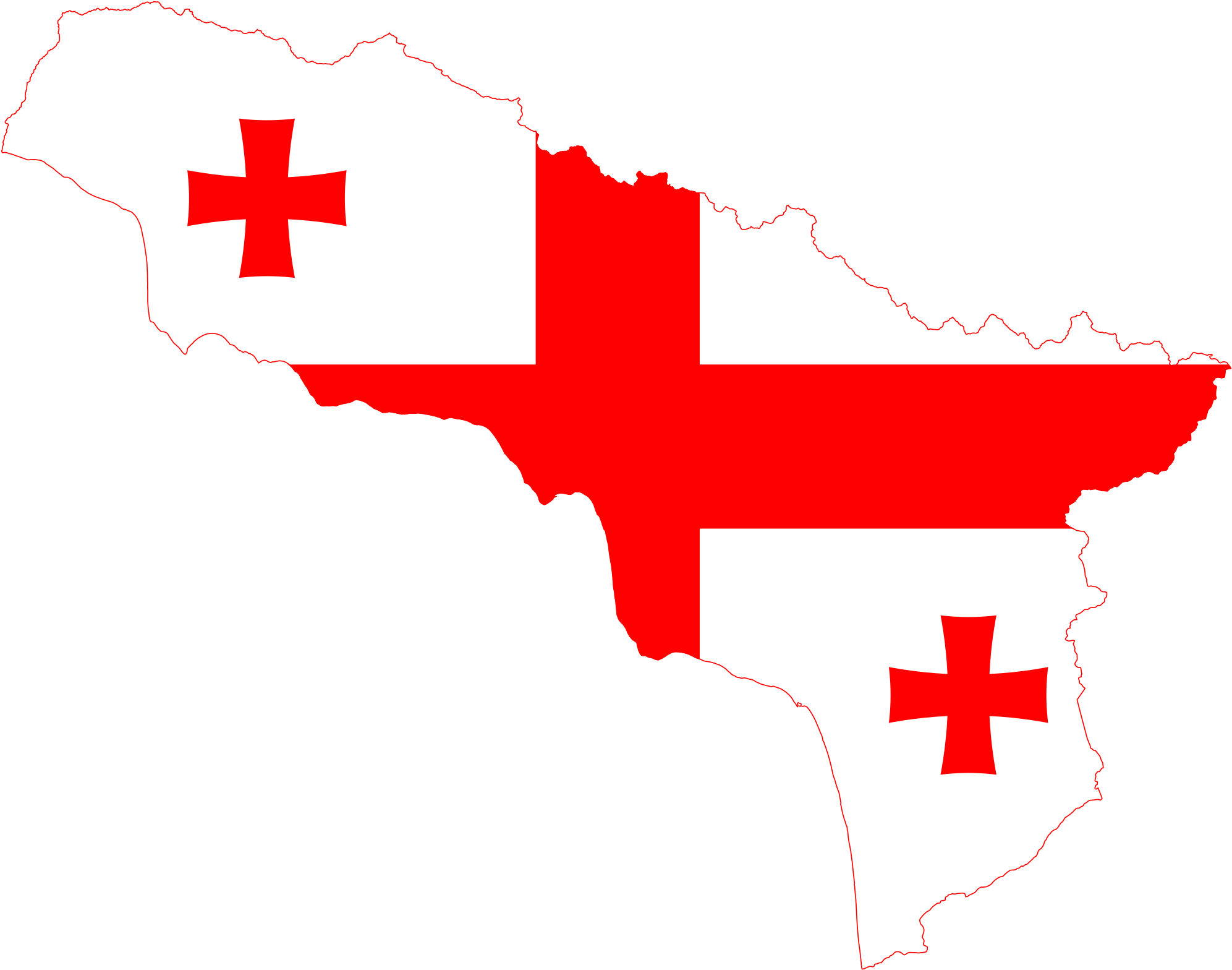 Georgia Map Flag Overlay