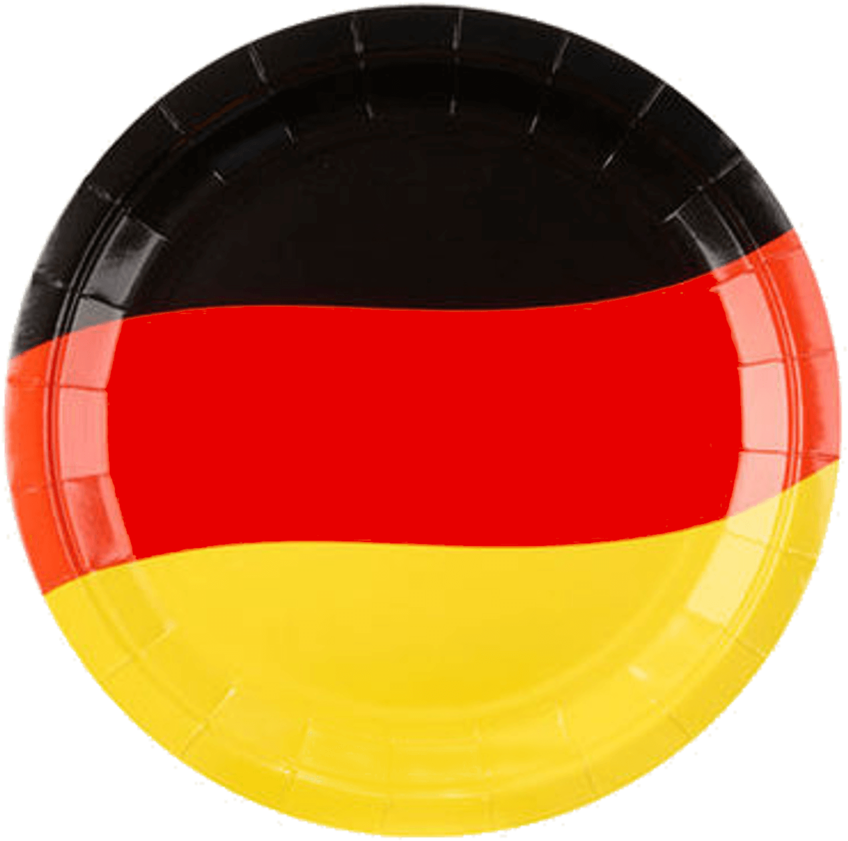 German Flag Paper Plate