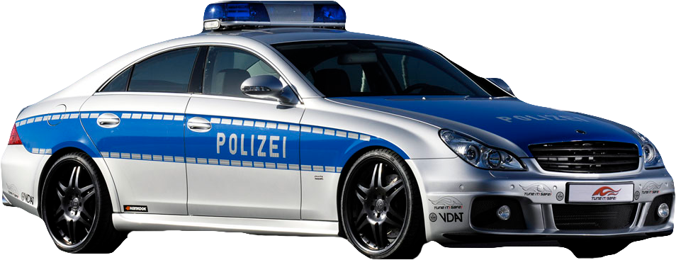 German Police Car Side View