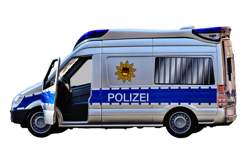 German Police Van Side View