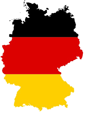 Germany Flag Map Outline