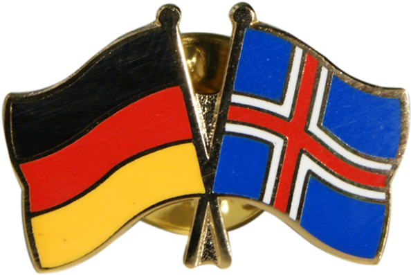 Germany Iceland Flag Pins Friendship