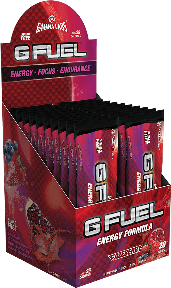 Gfuel Fazeberry Energy Formula Display