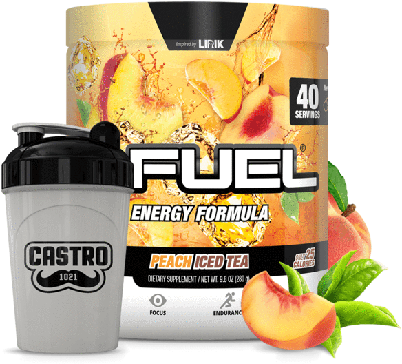 Gfuel Peach Iced Tea Energy Formulawith Shaker