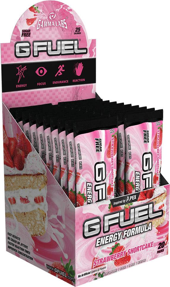 Gfuel Strawberry Shortcake Energy Formula Display