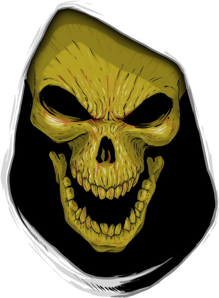 Ghastly Skull Illustration